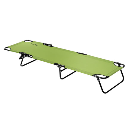 Folding Camping Cot With Adjustable Backrest, 188x55cm