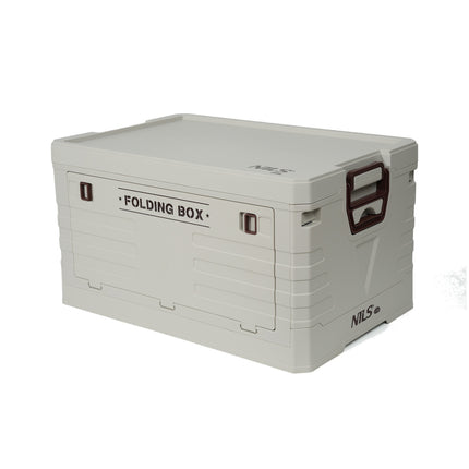 Folding Camping Storage Box with Lid, 50L Capacity