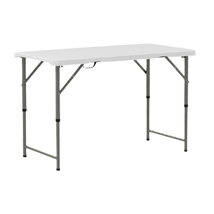 Folding Camping Table 122cm, Adjustable Height, HDPE Top