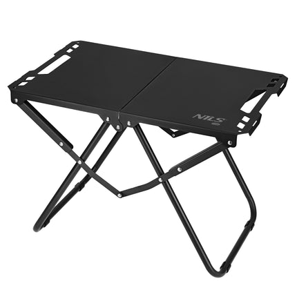 Folding Camping Table, Black, Steel Frame with Cover