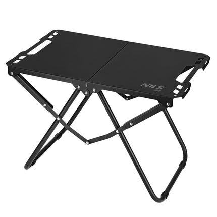 Folding Camping Table, Black, Steel Frame with Cover