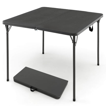Folding Camping Table, HDPE Top, Steel Frame, 330 lb