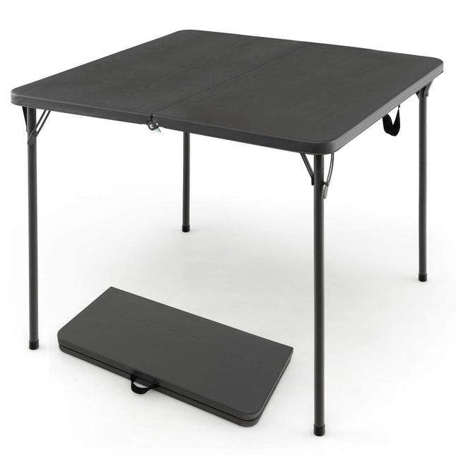 Folding Camping Table, HDPE Top, Steel Frame, 330 lb