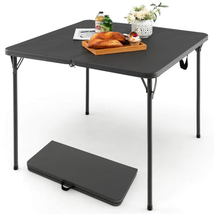 Folding Camping Table, HDPE Top, Steel Frame, 330 lb
