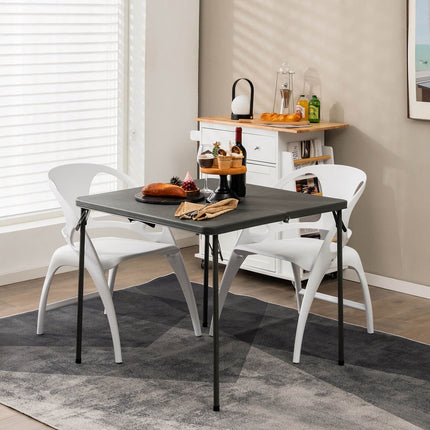 Folding Camping Table, HDPE Top, Steel Frame, 330 lb