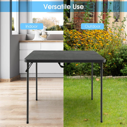 Folding Camping Table, HDPE Top, Steel Frame, 330 lb
