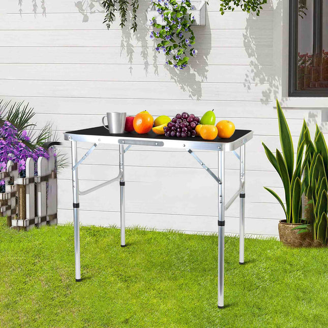 Folding Camping Table, Height-Adjustable, Portable