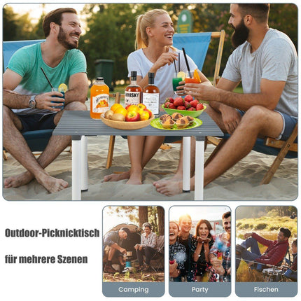 Folding Camping Table with Carry Bag for Beach Picnics & Fishing Trips Gray