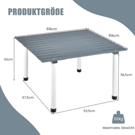 Folding Camping Table with Carry Bag for Beach Picnics & Fishing Trips Gray