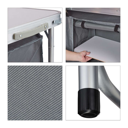 Folding Camping Table with Removable Fabric Cabinet