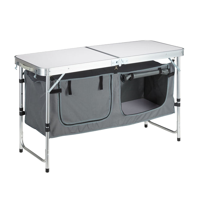 Folding Camping Table with Removable Fabric Cabinet