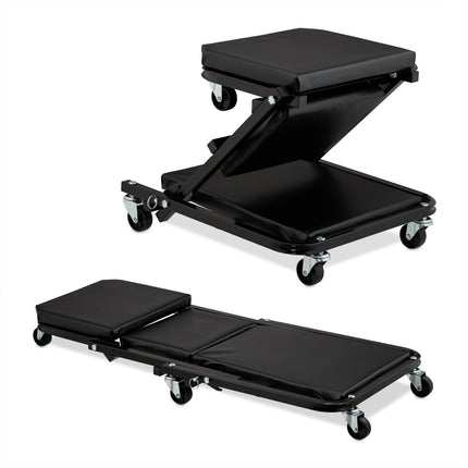 Folding Car Creeper Board with 360° Swivel Wheels