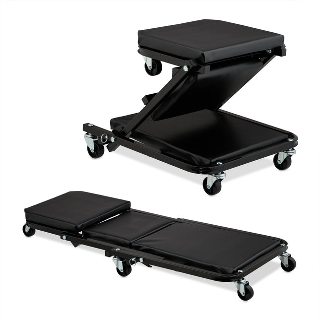 Folding Car Creeper Board with 360° Swivel Wheels