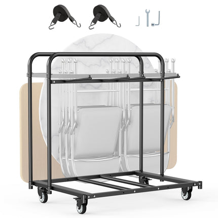 Folding Chair Cart, 400 lb Capacity, Holds 14 Chairs