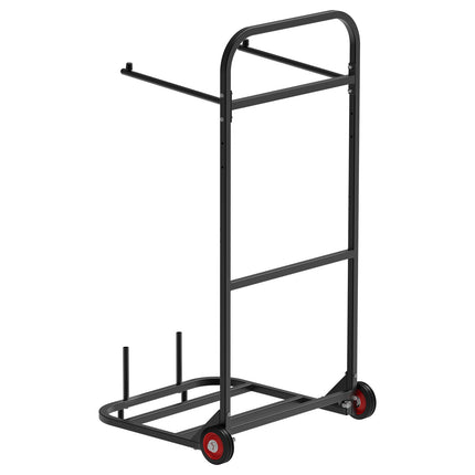 Folding Chair Storage Cart, Holds 10, 100 lb, Wheels