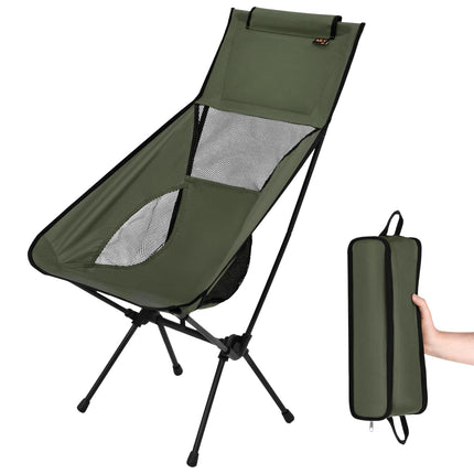 Folding Chair, Ultra Light, Khaki, Portable