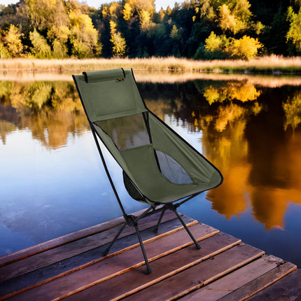 Folding Chair, Ultra Light, Khaki, Portable