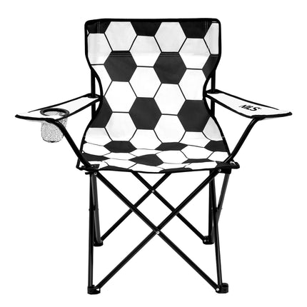 Folding Chair, White-Black, Portable, Compact