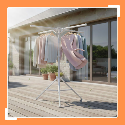 Folding Clothes Drying Rack, Compact, Space-Saving