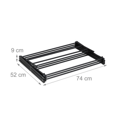 Folding Clothes Drying Rack with Pegs, 6 Tiers