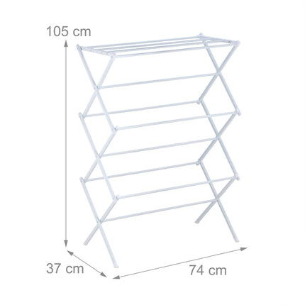 Folding Clothes Drying Rack with Pegs, Space-Saving