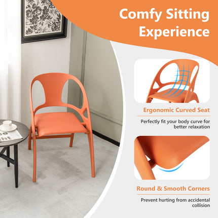 Folding Dining Chairs Set of 2 – High Back, Armrests