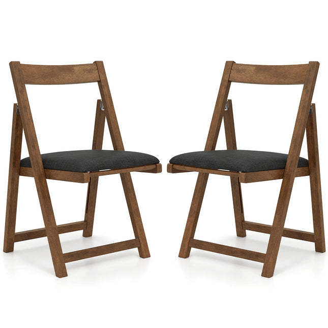 Set van 2 opklapbare eetkamerstoelen, gestoffeerd, draagvermogen 150 kg
