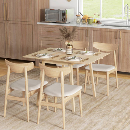 Wooden folding dining table, 2-4 seats, small spaces
