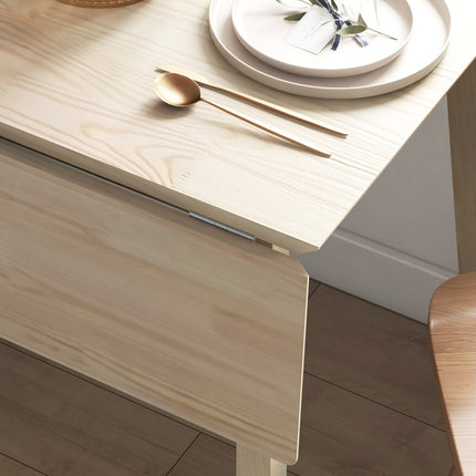 Wooden folding dining table, 2-4 seats, small spaces