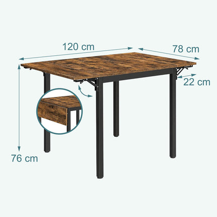 Folding Dining Table for 2-4, Space-Saving Design