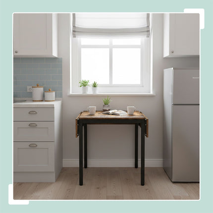 Folding Dining Table for 2-4, Space-Saving Design