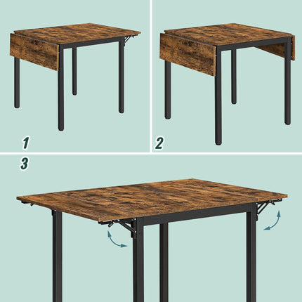 Folding Dining Table for 2-4, Space-Saving Design