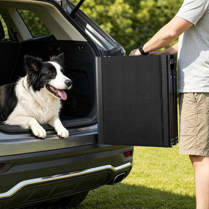Folding Dog Car Ramp, 71 x 17 In, Non-Slip, 250 lb