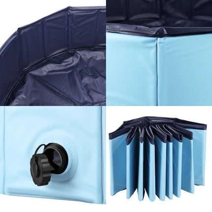 Folding Dog Pool, 100x30 cm, Portable Pet Bath
