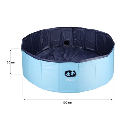 Folding Dog Pool, 100x30 cm, Portable Pet Bath