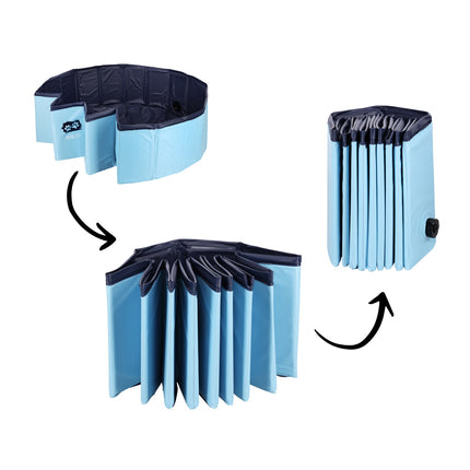 Folding Dog Pool, 100x30 cm, Portable Pet Bath