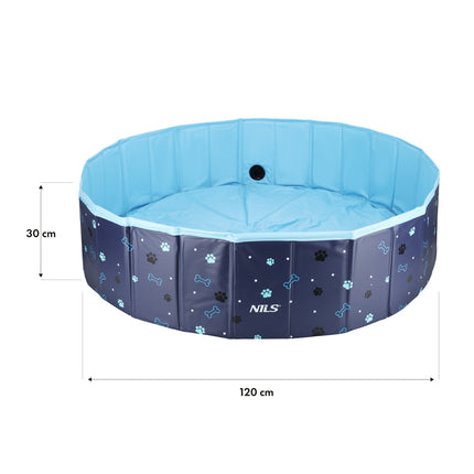 Folding Dog Pool XL – 120x30 cm, Durable Design