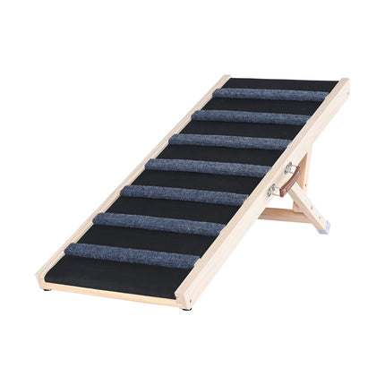 Folding Dog Ramp, Wooden, 100 cm, Adjustable 38–56 cm