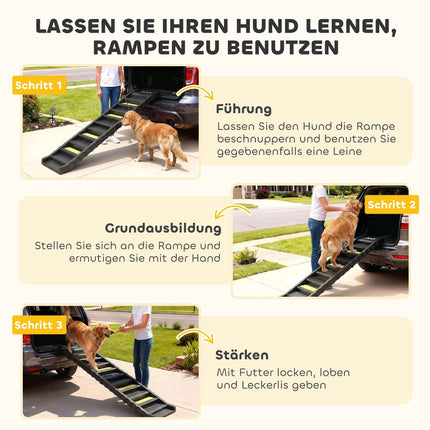 Folding Dog Ramp for Cars & SUVs, Non-Slip, 68kg Capacity