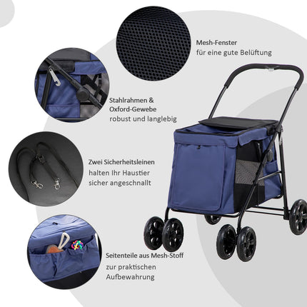 Dog carriage with cushion, mesh window, for dogs up to 20 kg