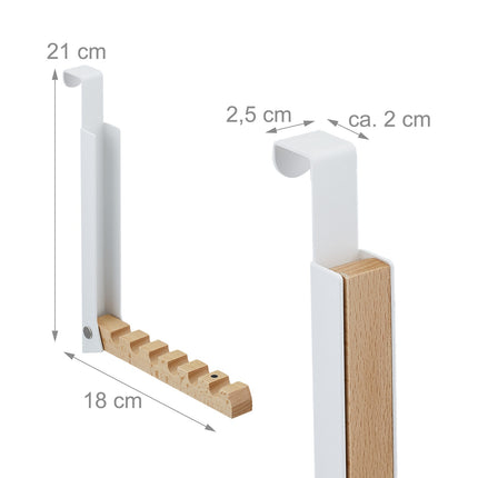 Folding Door Hanger Set, Metal & Wood, Space-Saving
