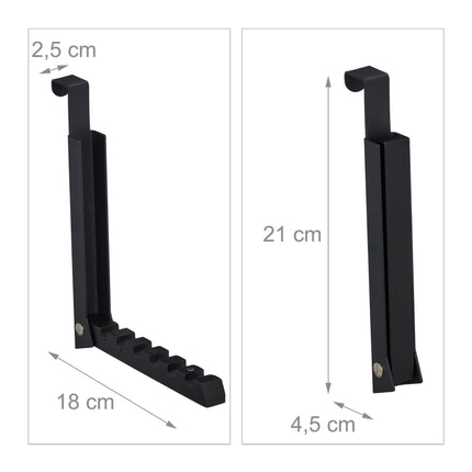 Folding Door Hook in Black