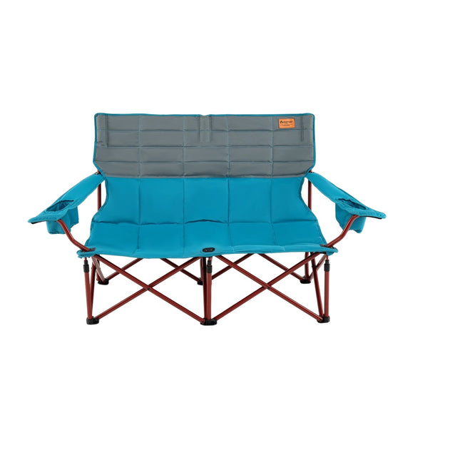 Folding Double Camping Chair, Adjustable Armrests, Navy