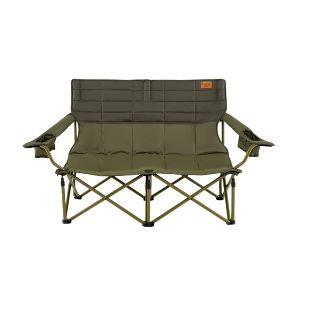 Folding Double Camping Chair for 2 with Adjustable Armrests