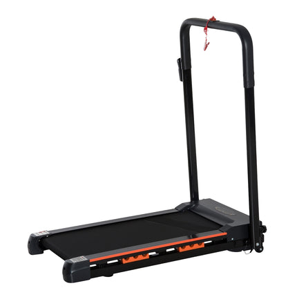 Folding Electric Treadmill - LCD Screen, Steel, Black