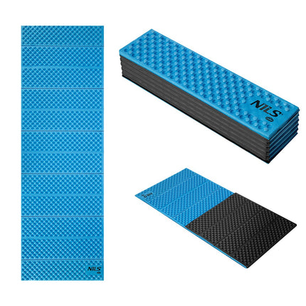 Folding Exercise Mat, 188cm, Blue