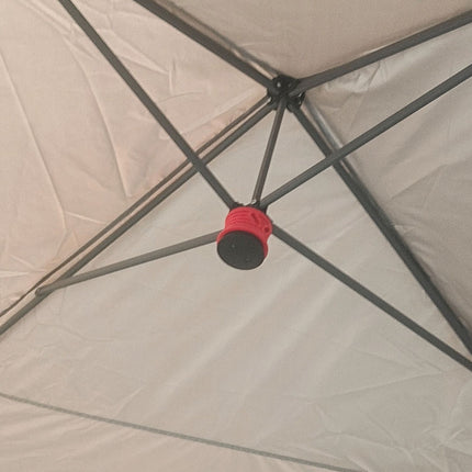 Weatherproof folding gazebo, beige, 3.6x3.6m, adjustable height