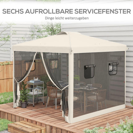 Pop-Up Gazebo 3x3M with UV protection & Mesh curtains
