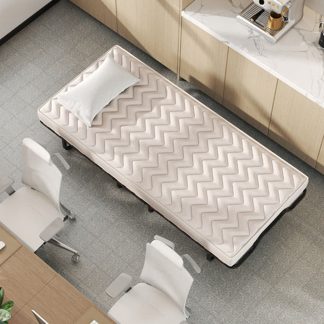 Folding Guest Bed With Wheels, Memory Foam, 120 kg