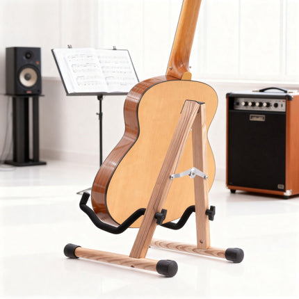 Folding Guitar Stand, Adjustable A-Frame, Foam-Padded